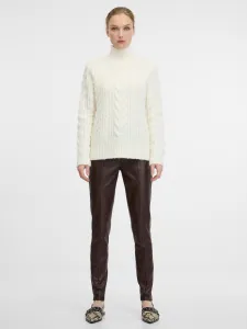 Brown Women's Leatherette Trousers ORSAY - Women's