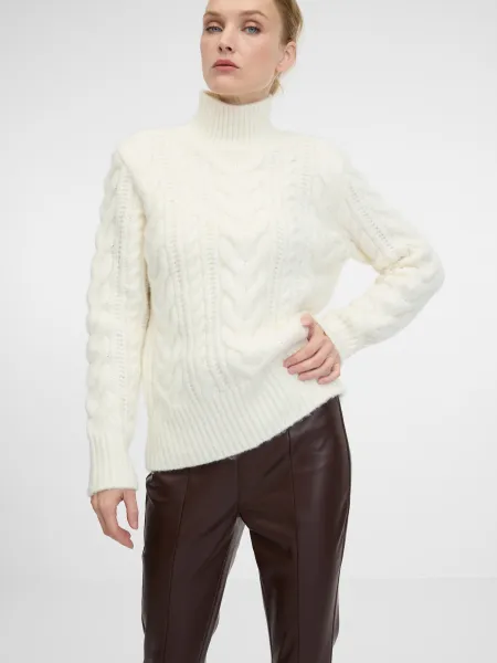 Brown Women's Leatherette Trousers ORSAY - Women's