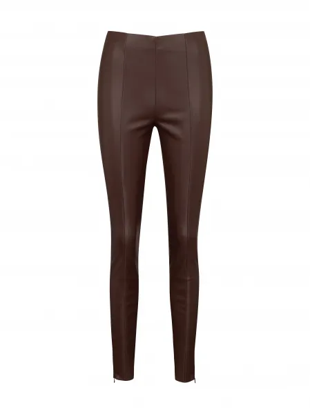 Brown Women's Leatherette Trousers ORSAY - Women's