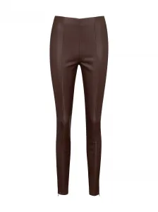 Brown Women's Leatherette Trousers ORSAY - Women's
