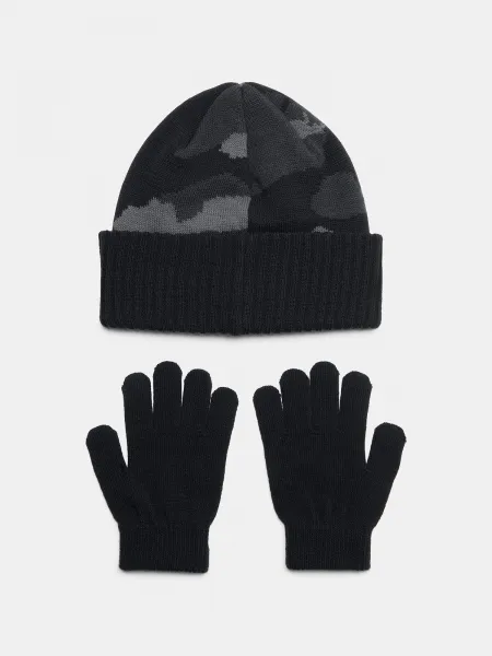 Boys' cap Under Armour B Beanie/Glove Combo-BLK - Boys