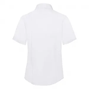 FRUIT OF THE LOOM F18•LADIES SHORT SLEEVE POPLIN SHIRT