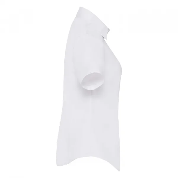 FRUIT OF THE LOOM F18•LADIES SHORT SLEEVE POPLIN SHIRT