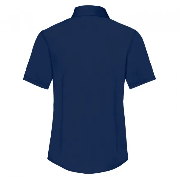 FRUIT OF THE LOOM F18•LADIES SHORT SLEEVE POPLIN SHIRT