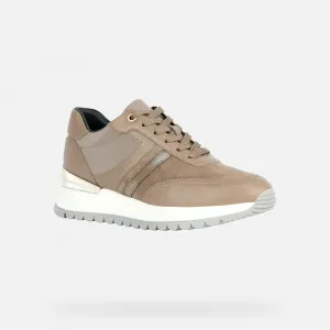 Brown women's sneakers Geox Desya - Women's