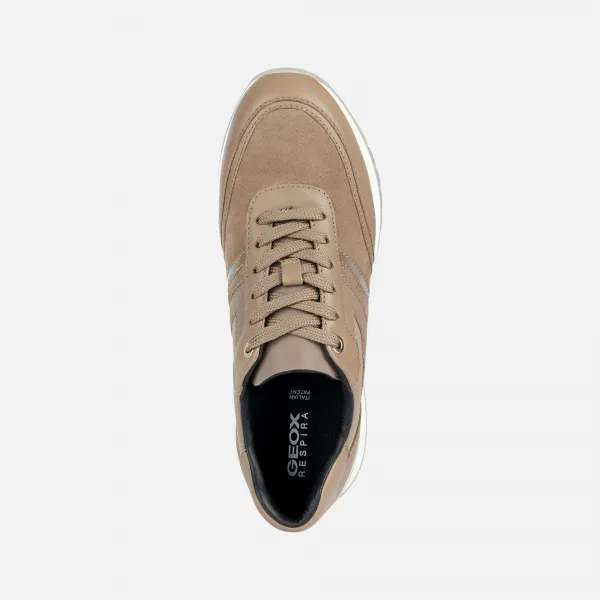 Brown women's sneakers Geox Desya - Women's