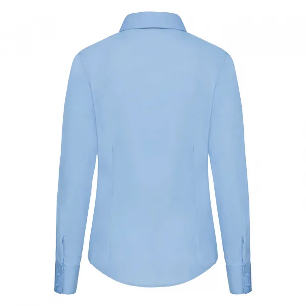FRUIT OF THE LOOM F17•LADIES LONG SLEEVE POPLIN SHIRT