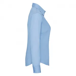 FRUIT OF THE LOOM F17•LADIES LONG SLEEVE POPLIN SHIRT