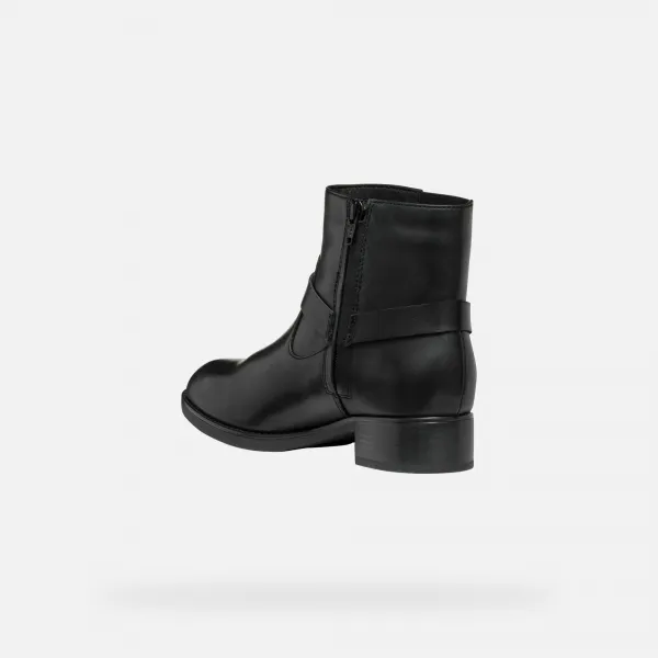 Black women's ankle boots Geox Felicity ABX - Women's