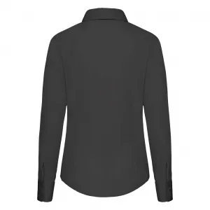 FRUIT OF THE LOOM F17•LADIES LONG SLEEVE POPLIN SHIRT