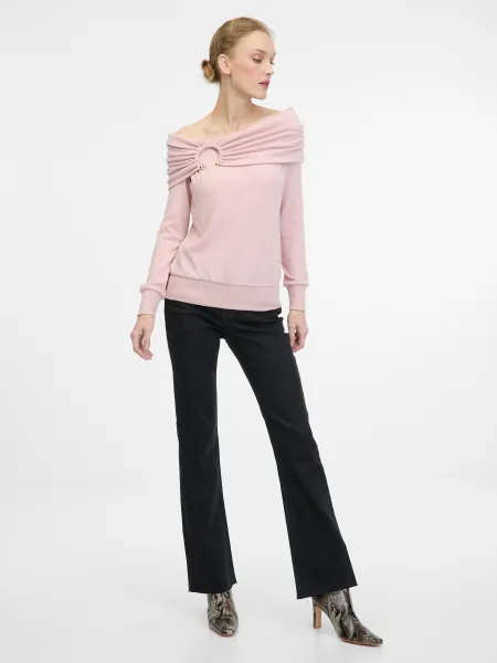 Light Pink Women's Long Sleeve T-Shirt ORSAY - Women's