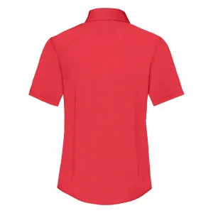 FRUIT OF THE LOOM F18•LADIES SHORT SLEEVE POPLIN SHIRT