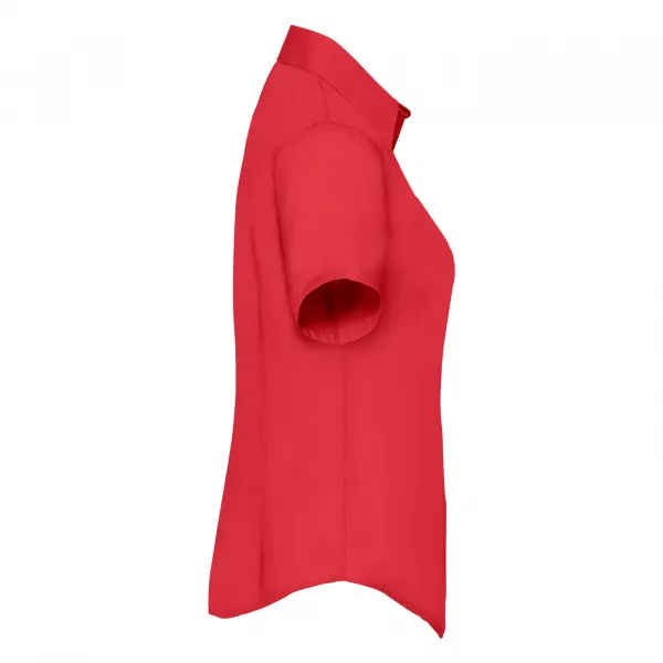 FRUIT OF THE LOOM F18•LADIES SHORT SLEEVE POPLIN SHIRT