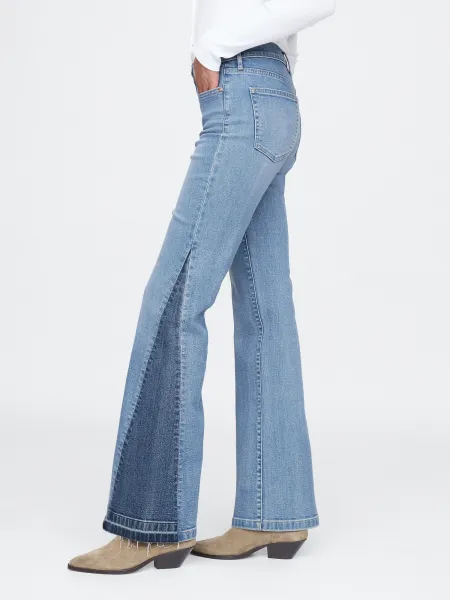 GAP Jeans '70s flare High Rise Patched - Women's