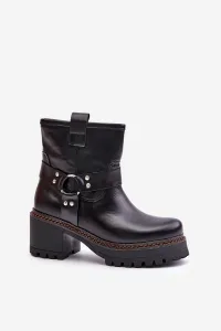 Lewski Shoes Dámske Kožené Čižmy Na Zips 3435 Lewski Čierne