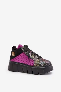 Kožené Sneakersy Na Platforme Fuchsie Maciejka