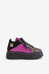 Kožené Sneakersy Na Platforme Fuchsie Maciejka