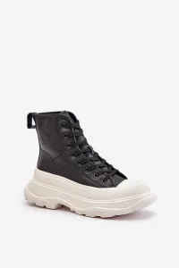 BIG STAR SHOES Kožené Zateplené Tenisky Na Masívnej Platforme Big Star