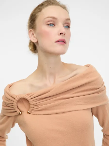 Light Brown Women's Long Sleeve T-Shirt ORSAY - Women's
