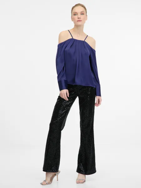 Navy blue women's off-the-shoulder blouse ORSAY - Women's