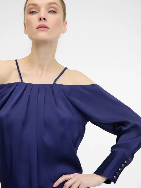 Navy blue women's off-the-shoulder blouse ORSAY - Women's