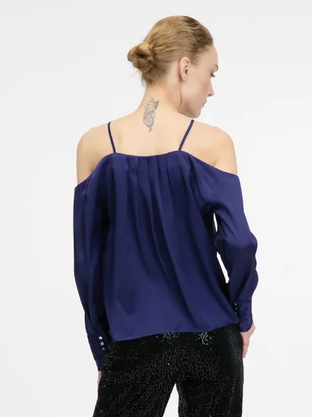 Navy blue women's off-the-shoulder blouse ORSAY - Women's