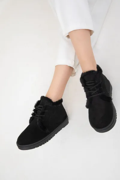 Soho Black Suede Women's Boots & Bootie 19853