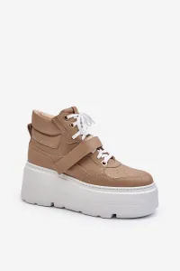 Zazoo 3450 Dámske Kožené Tenisky Beige