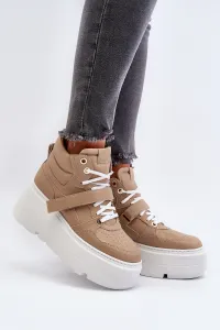 Zazoo 3450 Dámske Kožené Tenisky Beige