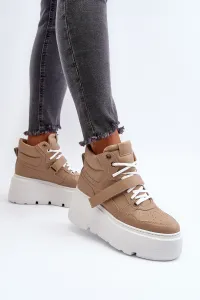 Zazoo 3450 Dámske Kožené Tenisky Beige