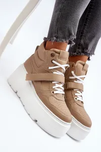 Zazoo 3450 Dámske Kožené Tenisky Beige