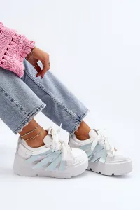 Sneakersy S Hrúbkou Podrážky Na Modrej Platforme Zazoo