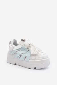 Sneakersy S Hrúbkou Podrážky Na Modrej Platforme Zazoo