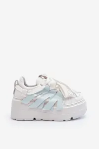 Sneakersy S Hrúbkou Podrážky Na Modrej Platforme Zazoo