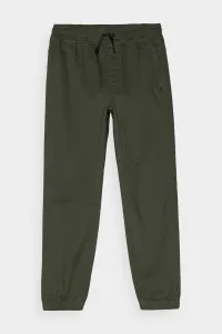 Chlapčenské Jogger Casual Nohavice Hladké 4F Khaki 4FJWMM00TTR