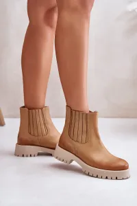 Lewski Shoes Dámske Zateplené Topánky Na Ploškom Opätku Koža Lewski 3611 Hnedé