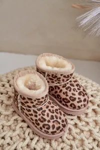FR1 Detské snehové topánky izolované béžová nallita