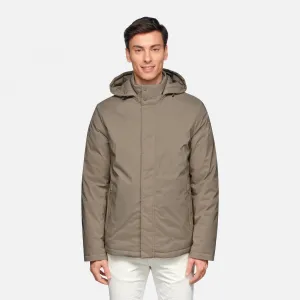 Beige Men's Quilted Jacket Geox Aurelio - Mens