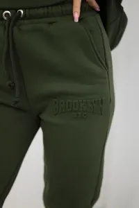 Insulated cotton set, sweatshirt + pants Brooklyn khaki