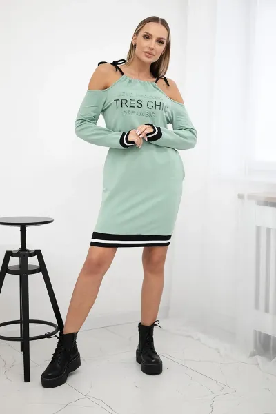 Tres Chic Dress Dark Mint