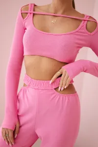 Set with blouse top - light pink