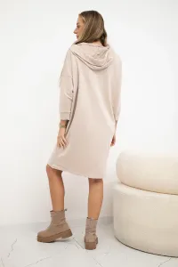 Beige dress with hood
