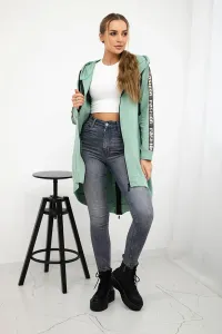 Dark mint zip-up sweatshirt