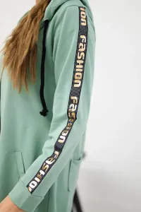 Dark mint zip-up sweatshirt