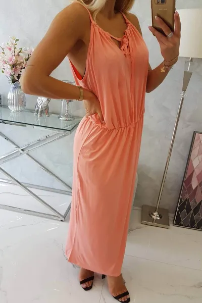 Boho dress with salmon
