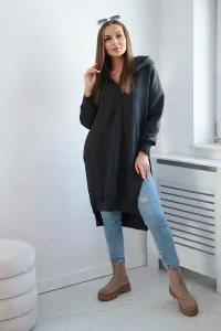 Insulated sweatshirt with graphite side slits