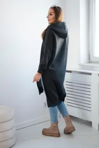 Insulated sweatshirt with graphite side slits