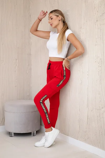 Cargo trousers red