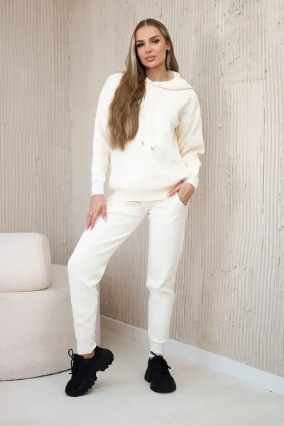 Sweater Set Sweatshirt + Pants Light Beige