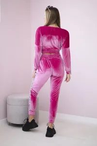 Velour set with fuchsia Queen lettering